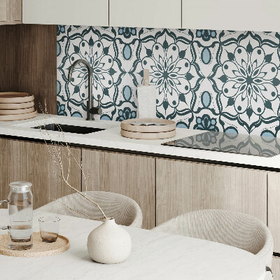 Wandpaneel pvc Bloemenmandala in de kleuren van de natuur