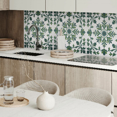 Zelfklevend wandpaneel Plantenpatroon met decoratieve details