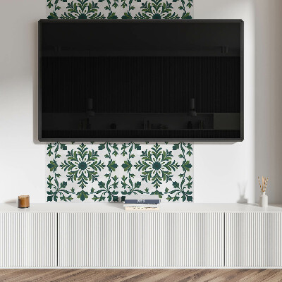 Zelfklevend wandpaneel Plantenpatroon met decoratieve details