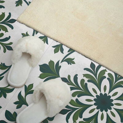 Zelfklevend wandpaneel Plantenpatroon met decoratieve details