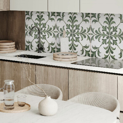 Vinyl wandpaneel Plantenpatroon op keramiek