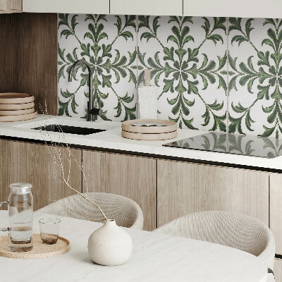 Vinyl wandpaneel Plantenpatroon op keramiek