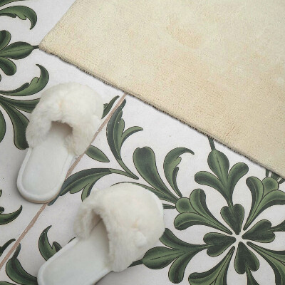 Vinyl wandpaneel Plantenpatroon op keramiek