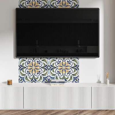 Wandpaneel pvc Een plantenmotief met bloemenaccenten
