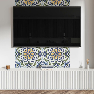Wandpaneel pvc Een plantenmotief met bloemenaccenten