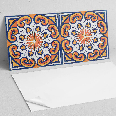 Vinyl wandpaneel Bloemenmotief op een kleurrijke achtergrond