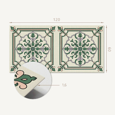 Zelfklevend wandpaneel Bloemenmotief met decoratieve details