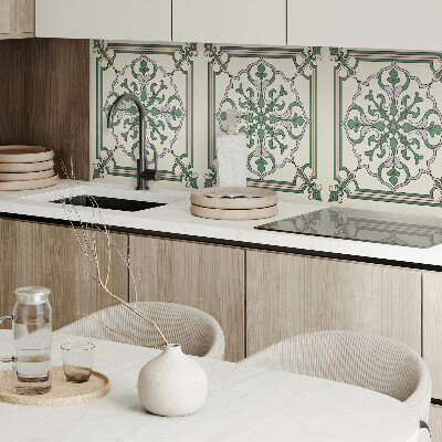 Zelfklevend wandpaneel Bloemenmotief met decoratieve details