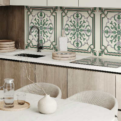 Zelfklevend wandpaneel Bloemenmotief met decoratieve details