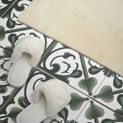 Vinyl wandpaneel Plantenornamenten in een mooie combinatie