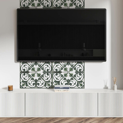 Vinyl wandpaneel Plantenornamenten in een mooie combinatie