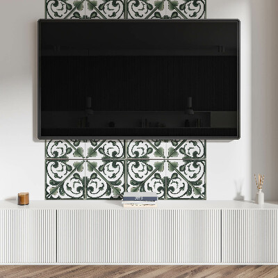 Vinyl wandpaneel Plantenornamenten in een mooie combinatie