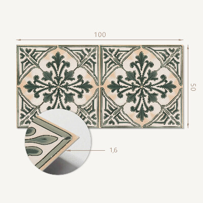 Wandpaneel pvc Een plantenmotief in de vorm van een vierkant