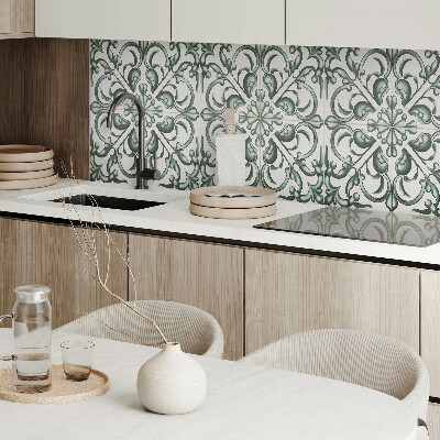 Vinyl wandpaneel Een plantenmotief in harmonieuze symmetrie