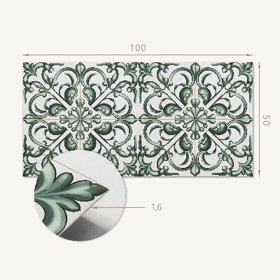 Vinyl wandpaneel Een plantenmotief in harmonieuze symmetrie