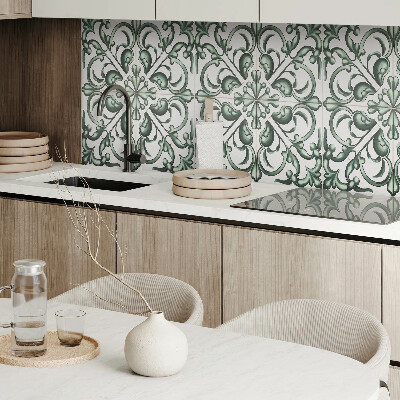 Vinyl wandpaneel Een plantenmotief in harmonieuze symmetrie