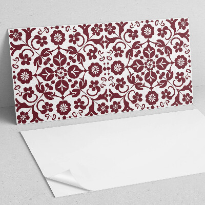 Zelfklevend wandpaneel Bloemenpatroon met decoratieve details