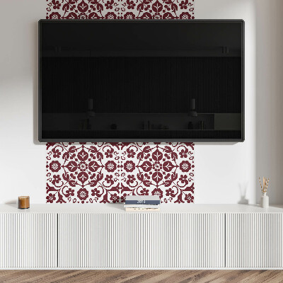 Zelfklevend wandpaneel Bloemenpatroon met decoratieve details