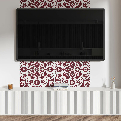 Zelfklevend wandpaneel Bloemenpatroon met decoratieve details