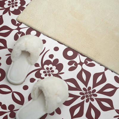 Vinyl wandpaneel Bloemenmotief met groene bladeren