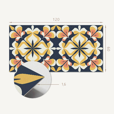 Wandpaneel pvc Bloemmotief in de vorm van geometrie