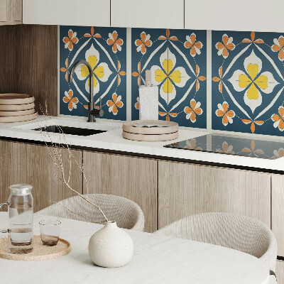 Wandpaneel pvc Bloemensymmetrie in een harmonieus arrangement