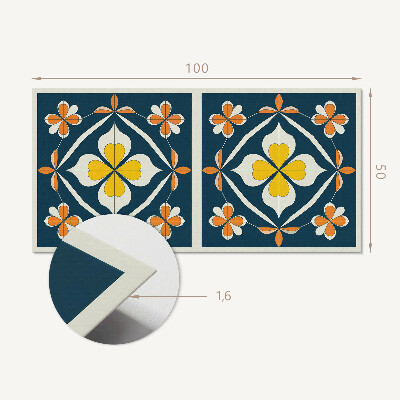 Wandpaneel pvc Bloemensymmetrie in een harmonieus arrangement
