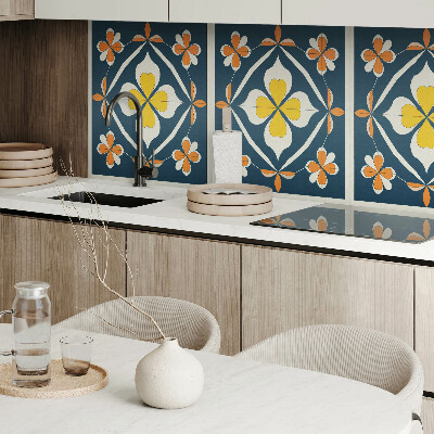 Wandpaneel pvc Bloemensymmetrie in een harmonieus arrangement