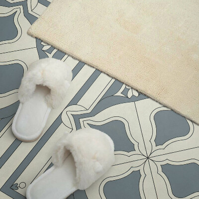 Zelfklevend wandpaneel Bloemmotief op keramiek