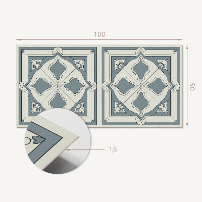 Zelfklevend wandpaneel Bloemmotief op keramiek