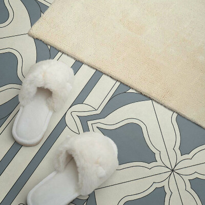 Zelfklevend wandpaneel Bloemmotief op keramiek