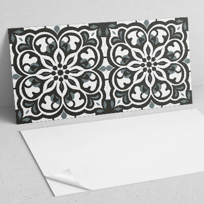 Wandpaneel pvc Bloemenmotief met decoratieve elementen