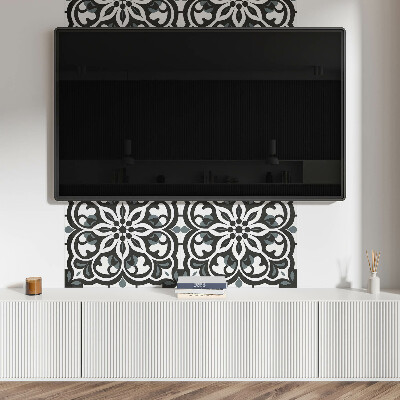 Wandpaneel pvc Bloemenmotief met decoratieve elementen