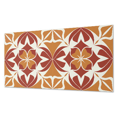 Zelfklevend wandpaneel Een plantenmotief in een symmetrische opstelling