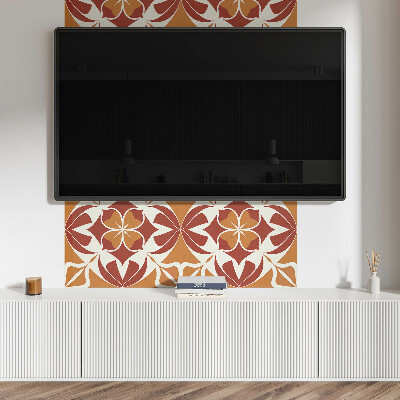 Zelfklevend wandpaneel Een plantenmotief in een symmetrische opstelling