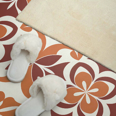 Vinyl wandpaneel Bloemenmotief met groene bladeren