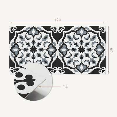 Zelfklevend wandpaneel Bloemenmotief met decoratieve details