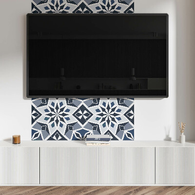 Wandpaneel pvc Bloemengeometrie in een moderne stijl