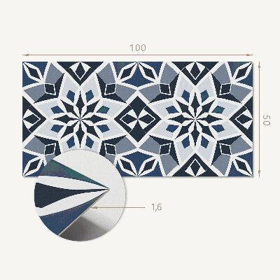 Wandpaneel pvc Bloemengeometrie in een moderne stijl