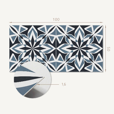 Zelfklevend wandpaneel Symmetrische vormen in de meetkunde