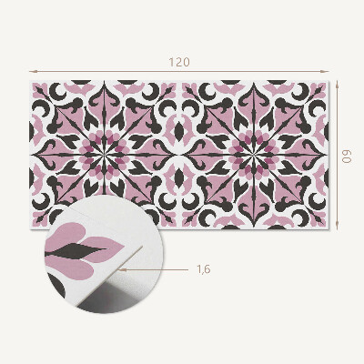 Zelfklevend wandpaneel Plantsymmetrie in een elegante stijl