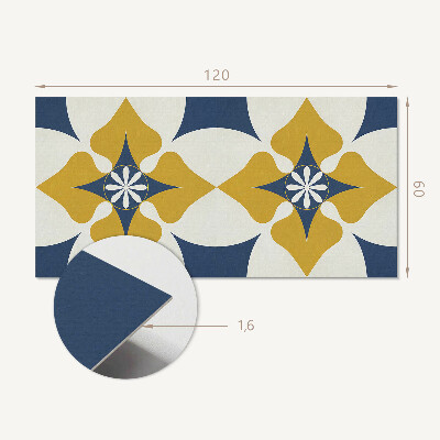 Zelfklevend wandpaneel Een bloemmotief met een harmonieuze vorm