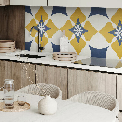 Zelfklevend wandpaneel Een bloemmotief met een harmonieuze vorm