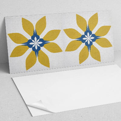 Vinyl wandpaneel Bloemenmotief met bladeren