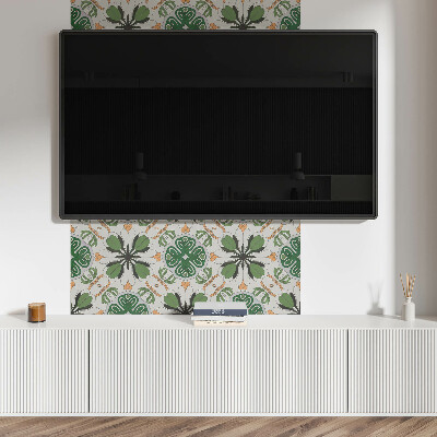 Wandpaneel pvc Bloemenharmonie in symmetrie