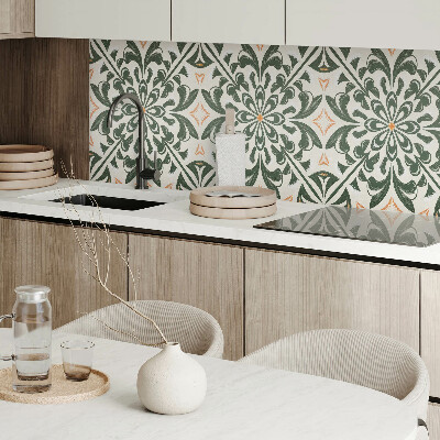 Vinyl wandpaneel Bloemenmotief met bladeren