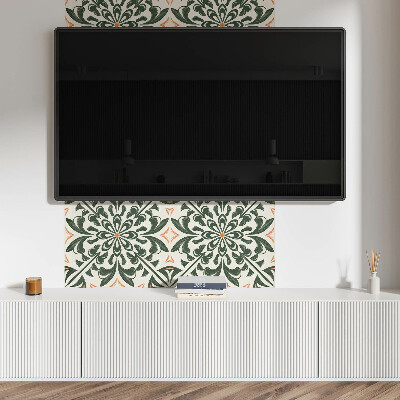 Vinyl wandpaneel Bloemenmotief met bladeren