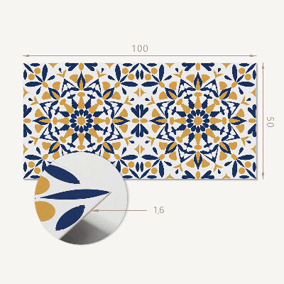 Wandpaneel pvc Bloemenharmonie in symmetrie