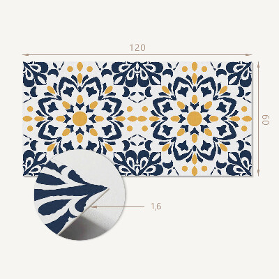 Zelfklevend wandpaneel Bloemenmandala in artistieke stijl