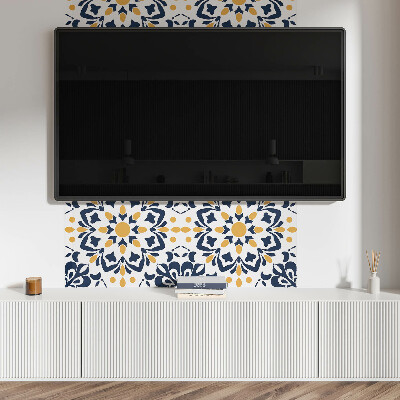 Zelfklevend wandpaneel Bloemenmandala in artistieke stijl